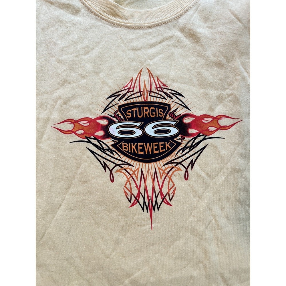 Vintage Men's Sturgis 66 Flame Long-sleeve T-Shirt XL (a18)